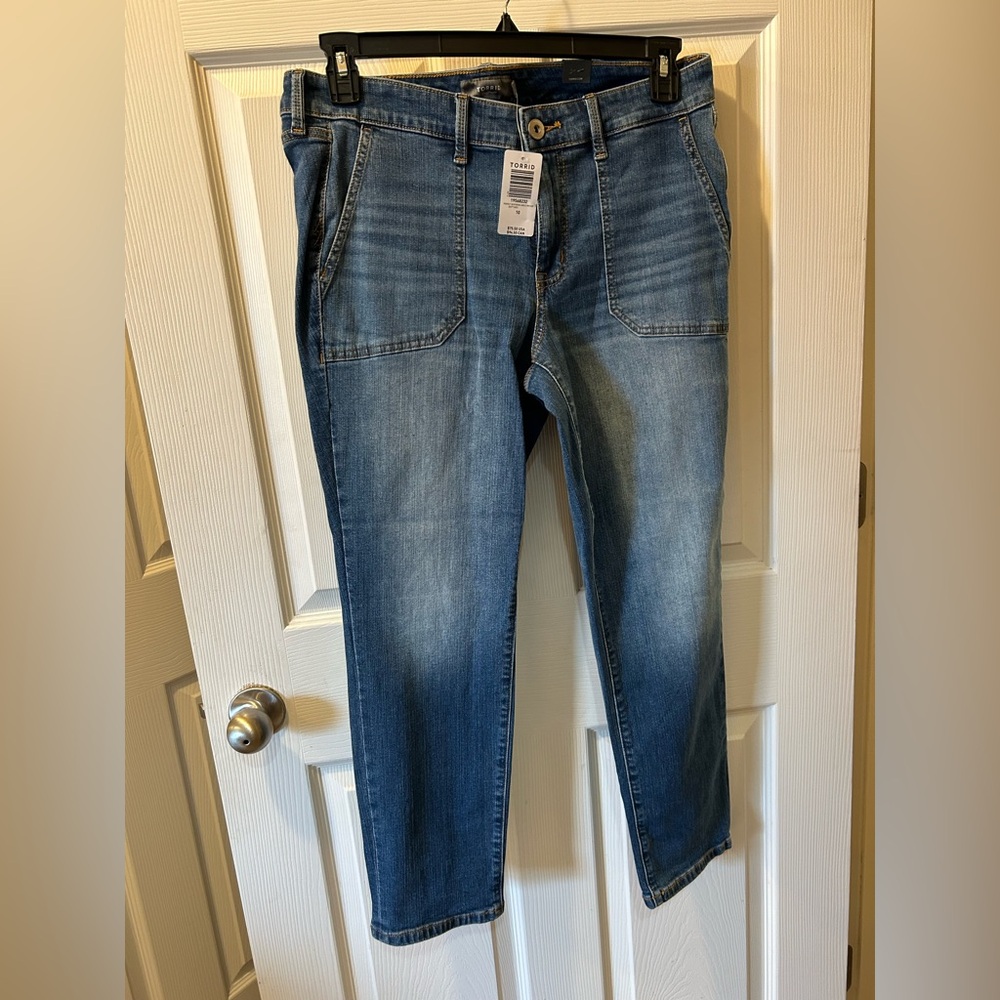 Torrid 10R Women's Blue Perfect Boyfriend Ankle Vintage Jeans NWT